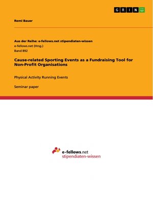 cover image of Cause-related Sporting Events as a Fundraising Tool for Non-Profit Organisations